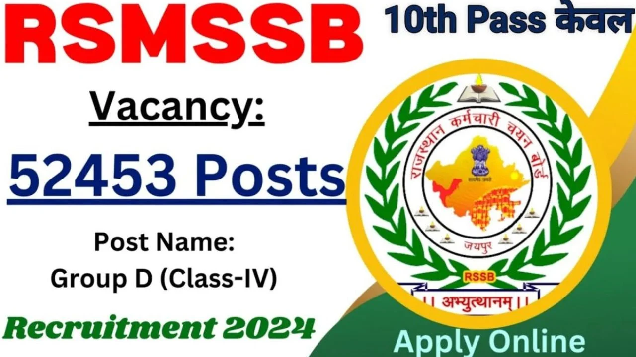 RSMSSB Group 4 Bharti 2024