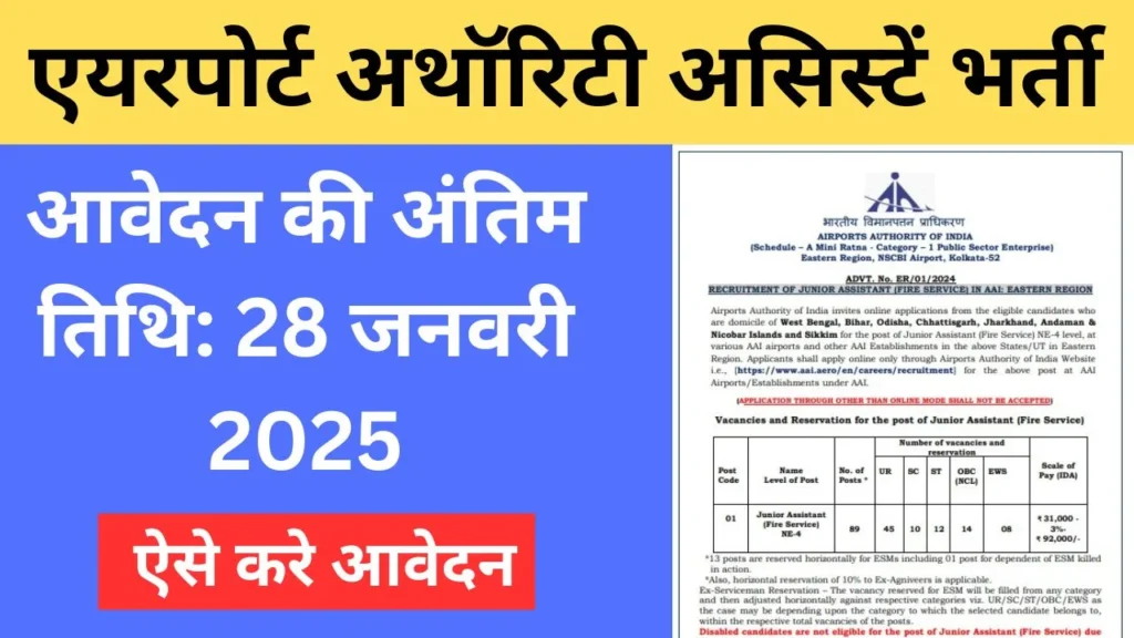 AAI Junior Assistant Vacancy
