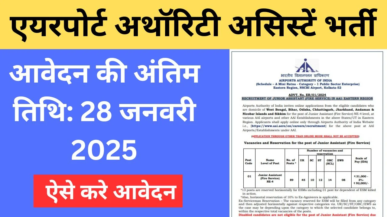 AAI Junior Assistant Vacancy