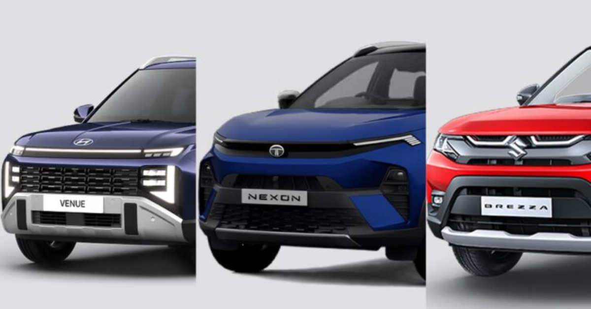 2025 Hyundai Venue vs Maruti Brezza vs Tata Nexon