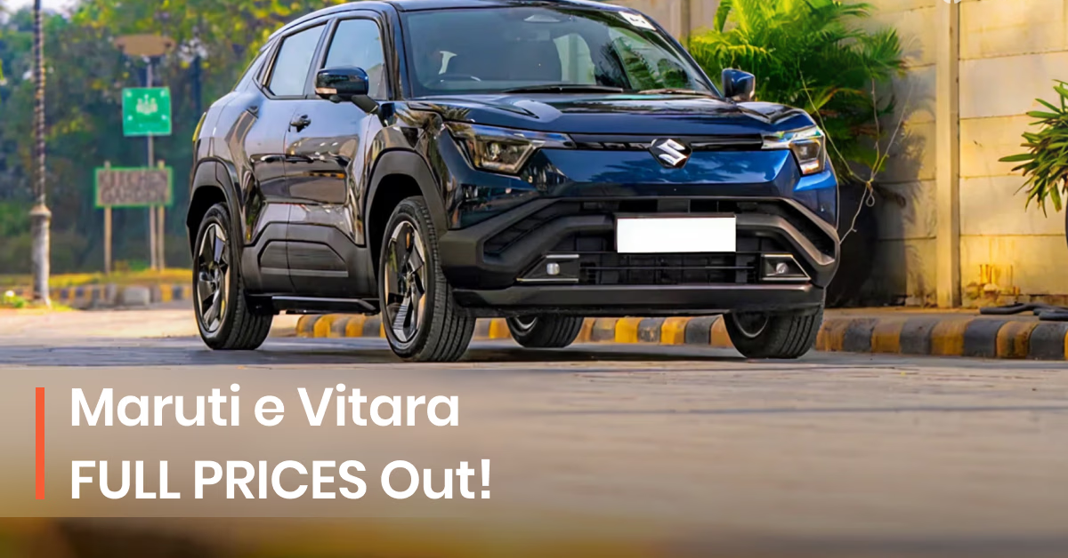Maruti e Vitara Full Price List Revealed – Starts at ₹15.99 Lakh
