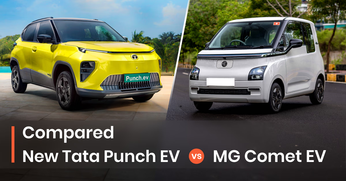 Tata Punch EV Facelift vs MG Comet EV