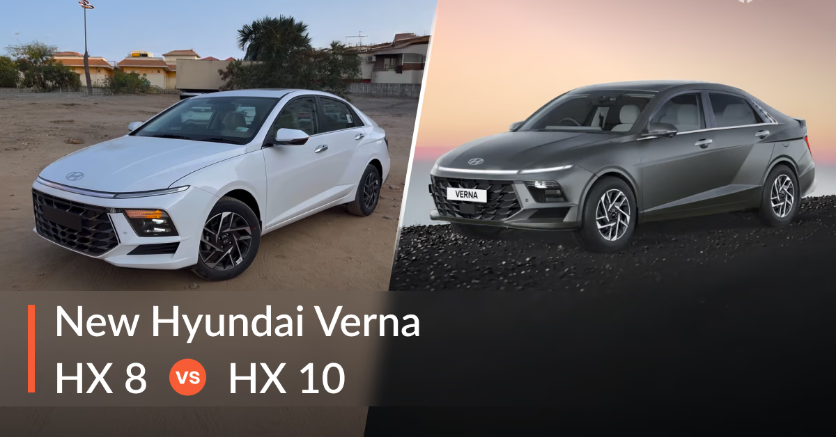 Hyundai Verna HX8 vs HX10 2026 Comparison
