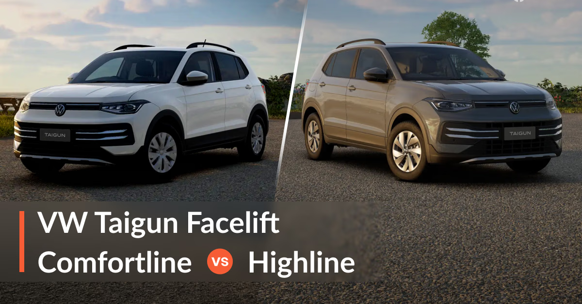 Volkswagen Taigun Facelift Comfortline vs Highline