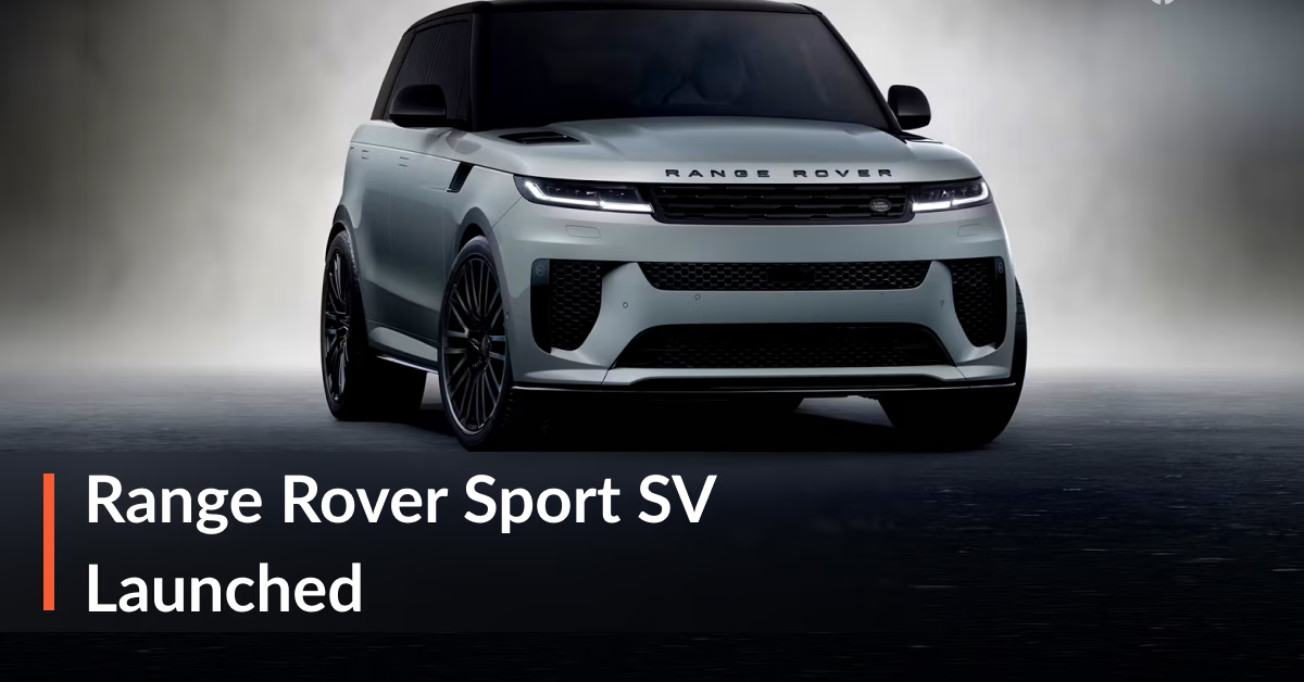 Range Rover Sport SV India Price 2026